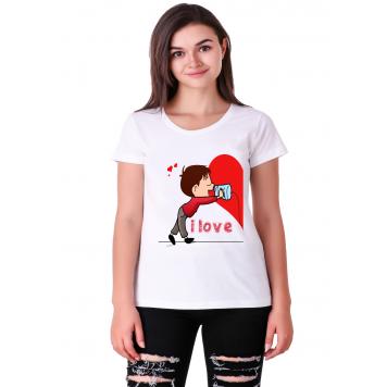 Mekanshi LOVE casual printed t-shirt (Women) by Misty T...