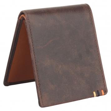 Men Brown Pure Leather RFID Wallet 8 Card Slot 2 Note C...