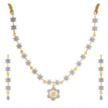 Most Special American Diamond Gold Plated Necklace Set ...