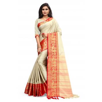 SVB Saree Embellished Art Silk Saree With Blouse And Jh...