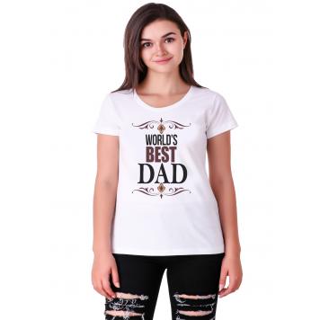 Mekanshi WORLD BEST DAD casual printed t-shirt (Women) ...