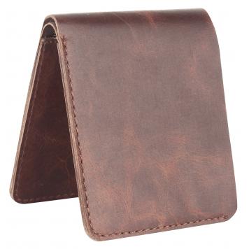 Men Brown Genuine Leather RFID Wallet 6 Card Slot 1 Not...