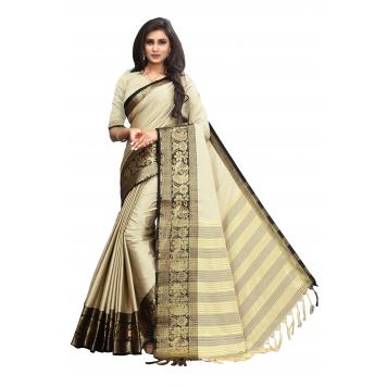 SVB Saree Embellished Art Silk Saree With Blouse And Jh...