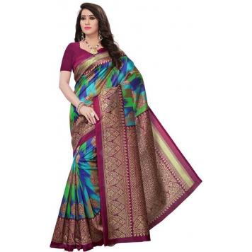 SVB Saree Mysore Silk Kalamkari Saree