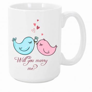 Mekanshi Premium Will you marry me Printed Gift Mug for...