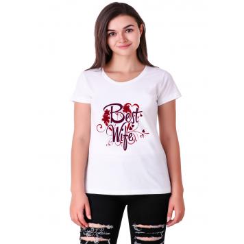 Mekanshi BEST WIFE casual printed t-shirt (Women) by Mi...