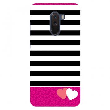 NDCOM Stripes And Heart Printed Hard Mobile Back Cover ...