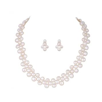 Exclusive Pure White Choker Freshwater Pearl Set for Wo...