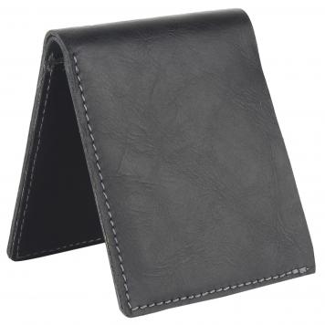 Men Black Genuine Leather RFID Wallet 8 Card Slot 2 Not...