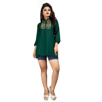 Best Quality Stylish Rayon Fabric Stitched Tops for Gir...