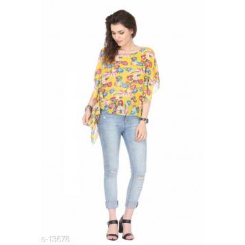 Stylish & Fancy Printed Georgette Tops