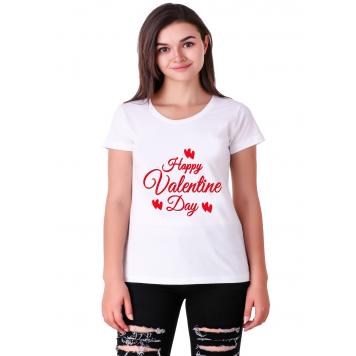 Mekanshi HAPPY VALENTINE DAY casual printed t-shirt (Wo...