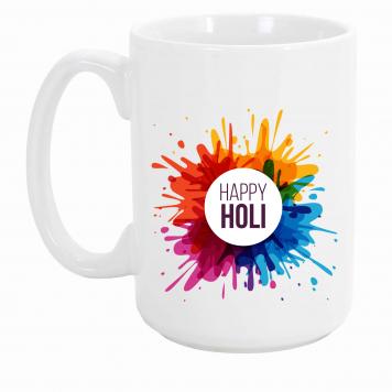 Mekanshi Premium Happy Holi Printed Gift Mug for Your L...