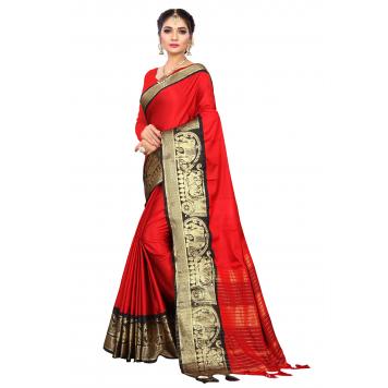 SVB Saree Embellished Art Silk Saree With Blouse And Jh...