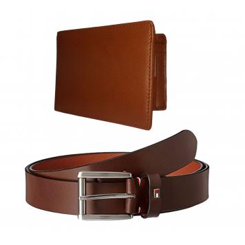 Premium Men's Genuine Leather Belt & Wallet Combo B...