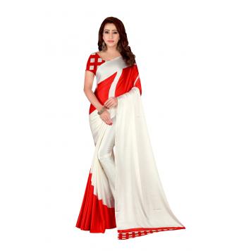 SVB Saree Red Japan Crepe Saree