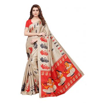 SVB Saree Multicolour Mysore Silk Saree For Women