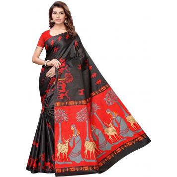 SVB Saree Mysore Silk Kalamkari Saree