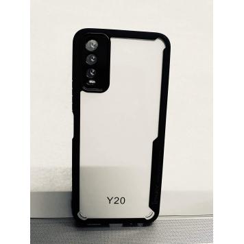 Vivo Y20 Best Quality Ipaky Transparent with Black Bord...