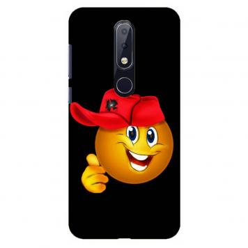 NDCOM Smiley With Cap Printed Hard Mobile Back Cover Ca...