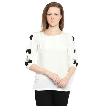 Ovela Casual & Stylish Top (Cream) by Asli Fashion