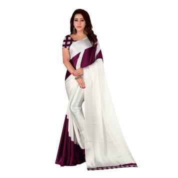 SVB Saree Purple Japan Crepe Saree