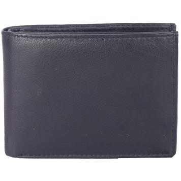 Men Black Genuine Leather RFID Wallet 8 Card Slot 2 Not...