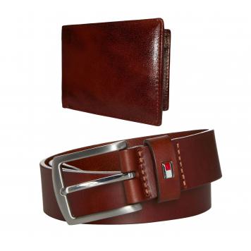 Premium Men's Genuine Leather Belt & Wallet Combo B...