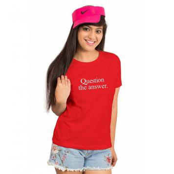 Classy Cotton T-Shirts for Girls / Women (Red) by Asli ...