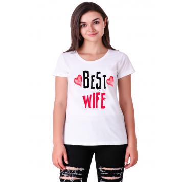 Mekanshi BEST WIFE LOVE casual printed t-shirt (Women) ...