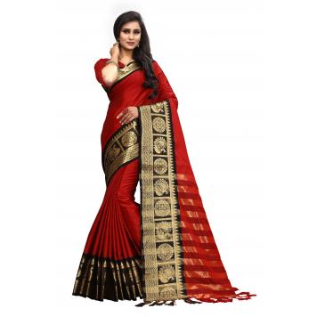 SVB Saree Embellished Art Silk Saree With Blouse And Jh...