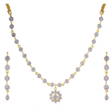 Most Special American Diamond Gold Plated Necklace Set ...