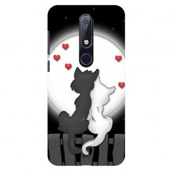 NDCOM Cat Love Couple Printed Hard Mobile Back Cover Ca...