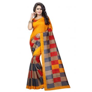 SVB Saree Multicolour Mysore Silk Saree For Women