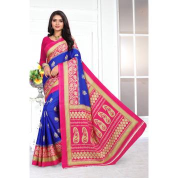 SVB Saree Pink Khadi Silk Saree With Blouse Piece