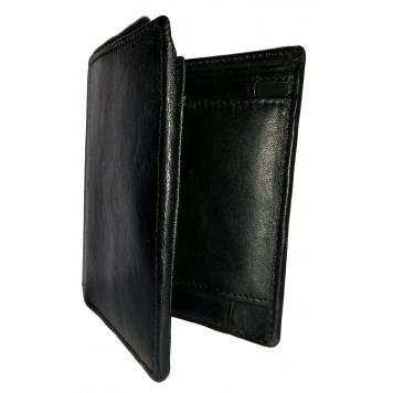 GetSetStyle Men Classic Black Genuine Leather wallet