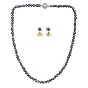 Stylish & Trendy Button Shape Freshwater Pearl Sing...