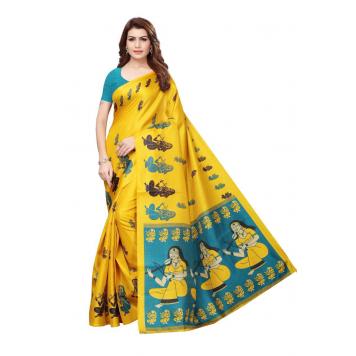 SVB Saree Multicolour Mysore Silk Saree For Women